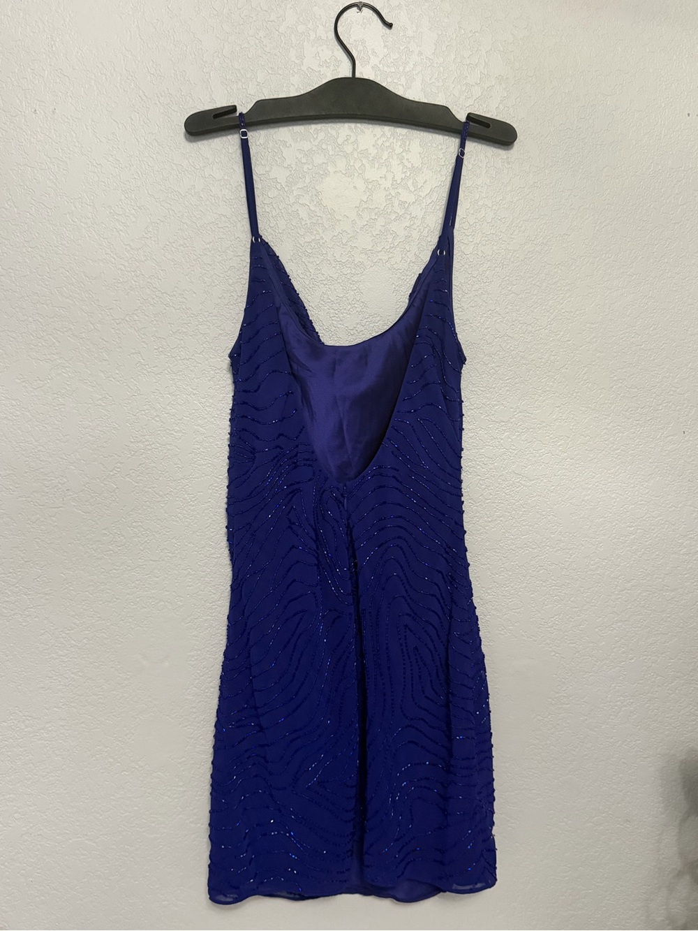 Rat & Boa Belina Blue Beaded Cowl Neck Low Back Mini Dress XS NWT - Picture 3 of 4
